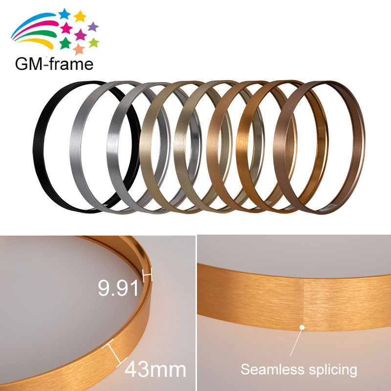 round shape decorative photo frame Wall mount picture display circular aluminum photo frame