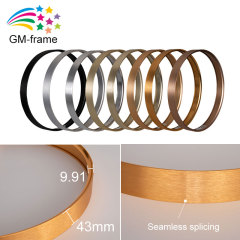 round shape decorative photo frame Wall mount picture display circular aluminum photo frame