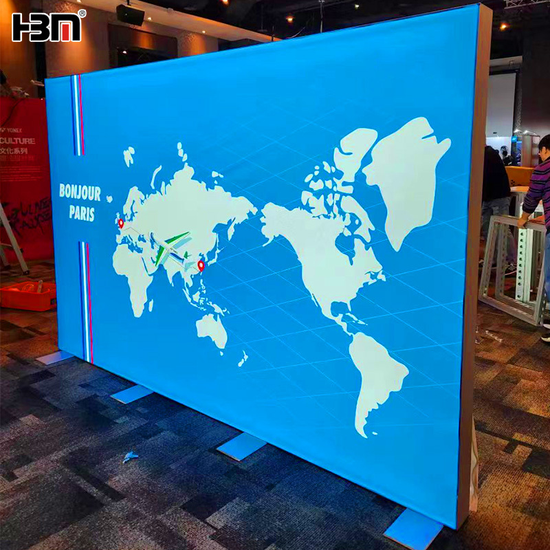 12cm double side poster exhibition fabric light box,12cm Double Sided Fabric Light Box Poster Display for Exhibition HBM