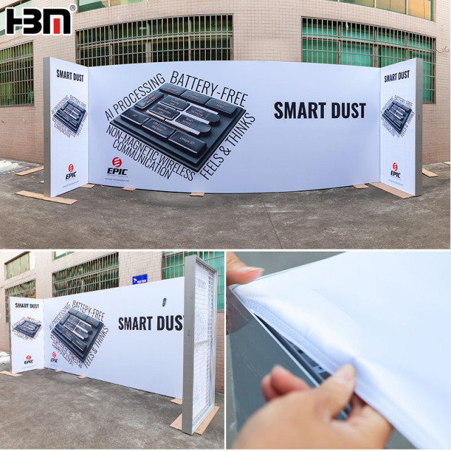 16cm Exhibition Backlit Led Lightbox,Double Sided Frameless Fabric LED Light Box Exhibition SEG Display HBM
