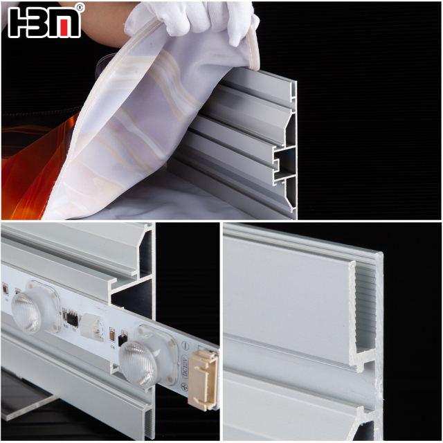 Made in china manufacture 120mm exhibition alu profile double face SEG fabric lightbox frame,XING HANG YUN Chinese 120mm Double‑Face SEG Lightbox Frame