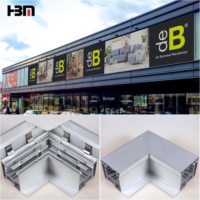 120mm aluminum profile outdoor advertising project led light box,XING HANG YUN 120mm Outdoor LED Light Box Aluminum Profile Frame