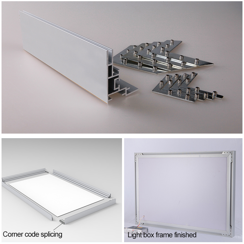 60mm depth backlit fabric aluminum light box profile frame,60 mm Backlit Fabric Aluminum Light Box Profile Frame Custom SEG Display HBM