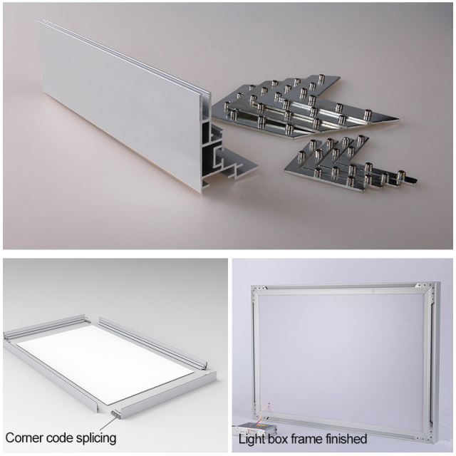 60mm depth backlit fabric aluminum light box profile frame,60 mm Backlit Fabric Aluminum Light Box Profile Frame Custom SEG Display HBM