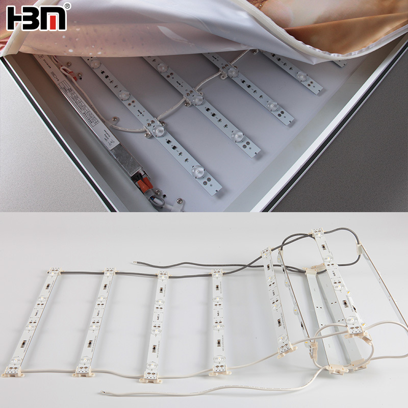led Net/ curtain/Matrix/Lattice type backlight 3030 led strip light with lens,XING HANG YUN SMD3030 Matrix Backlight Strip with Lens for Fabric Light Box