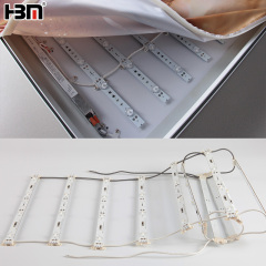 led Net/ curtain/Matrix/Lattice type backlight 3030 led strip light with lens,XING HANG YUN SMD3030 Matrix Backlight Strip with Lens for Fabric Light Box