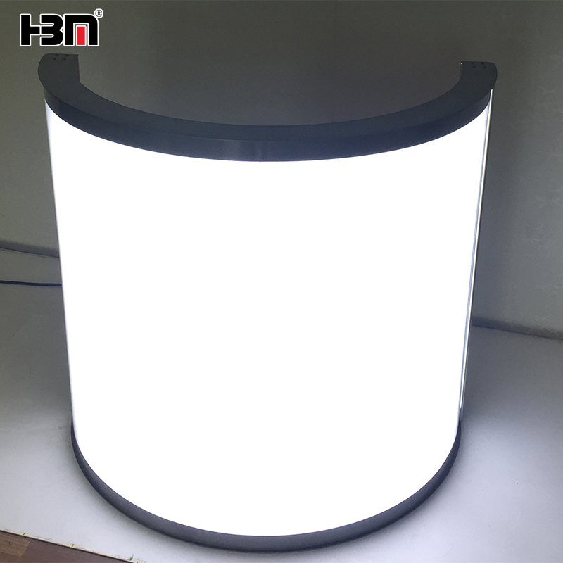 Cylindrical display textile light box,XING HANG YUN Indoor Cylindrical Display With Fabric Backlit Frame
