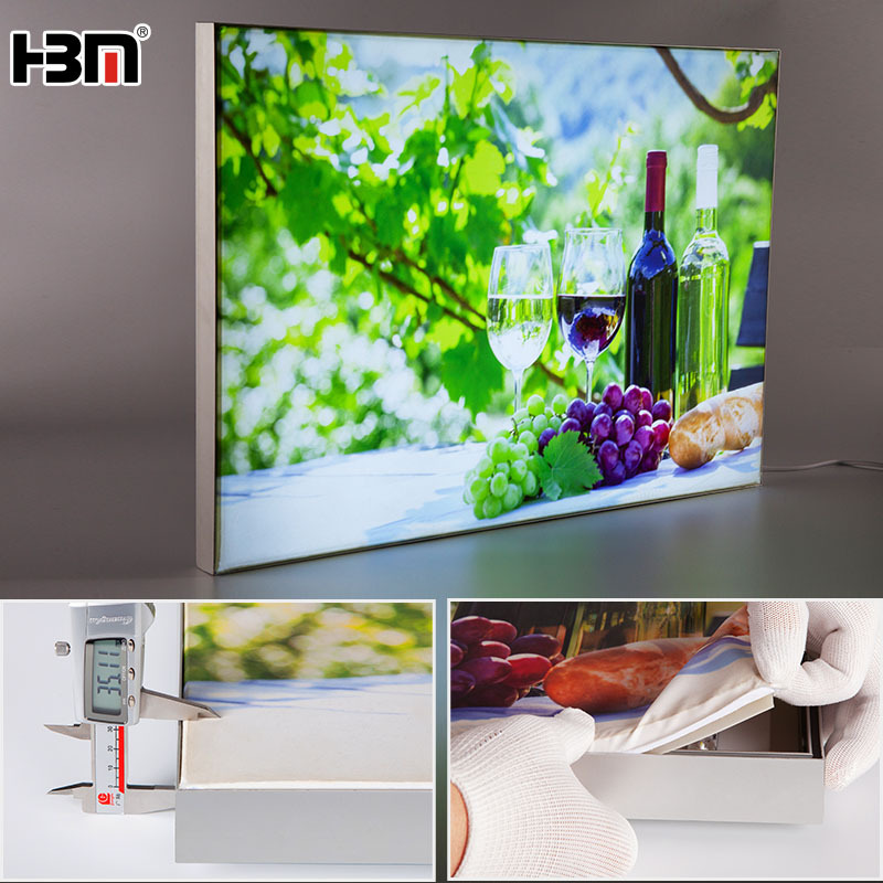 manufacture frameless advertising light box 25mm 35mm LED backlit fabric light box,Frameless Advertising Light Box 25mm 35mm LED Backlit Fabric Display HBM