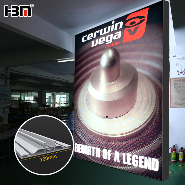 exhibition stands aluminum frames 160MM edgelit LED SEG aluminum extrusion profile,exhibition stands aluminum frames 160MM edgelit LED SEG aluminum extrusion profile