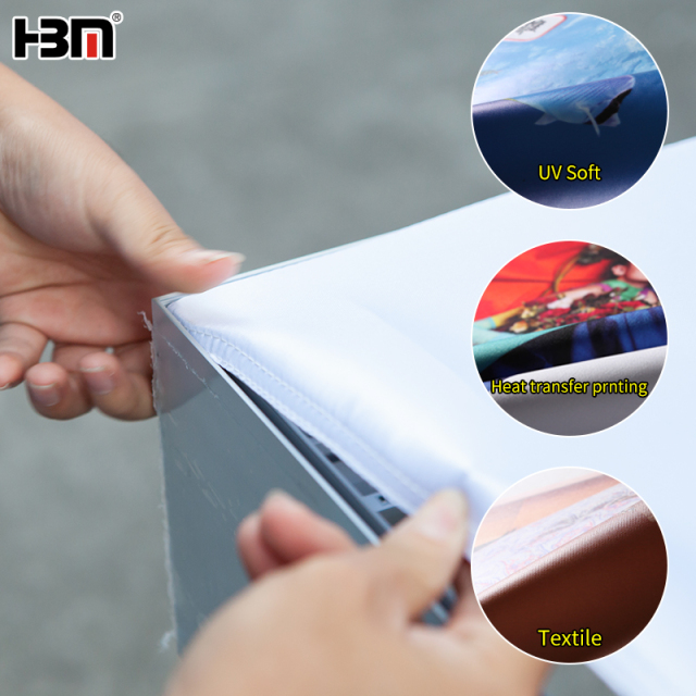 Black aluminum frame double sided light box with edgelit light for hotel advertising,Hot sale double face light box aluminum frame lightbox HBM manufacturer