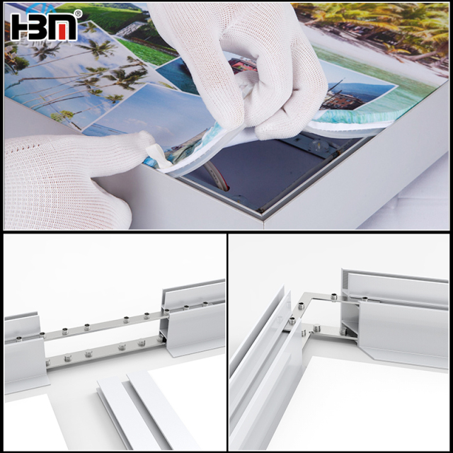 48mm aluminium fabric frame profile,48mm thickness aluminium fabric frame profile for light box