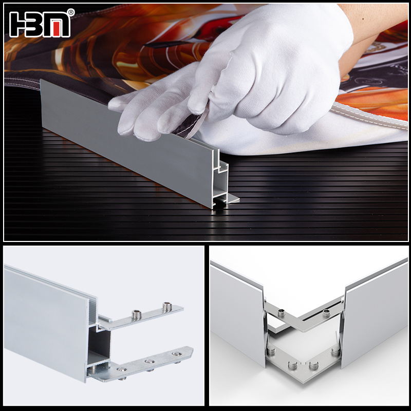 48mm aluminium fabric frame profile,48mm thickness aluminium fabric frame profile for light box