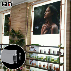 48mm aluminium fabric frame profile,48mm thickness aluminium fabric frame profile for light box