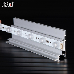 Single side 80mm anodized aluminum extrusion fabric picture profile frame with edgelit LED,XING HANG YUN 80mm Single-Side Edgelit Aluminum Fabric Lightbox Profile