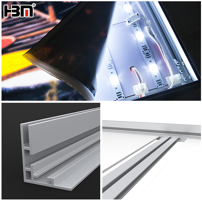 40mm wall mounted textile light box,wall mounted advertising billboard backlit aluminium profiles textile lightbox
