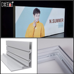 Single side 52mm fabric lightbox extrusion aluminum profile,XING HANG YUN 52 mm Single-Side Fabric Lightbox Aluminum Profile
