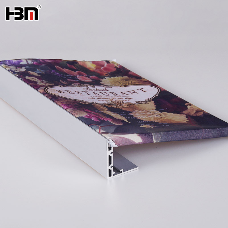 Single side 52mm fabric lightbox extrusion aluminum profile,XING HANG YUN 52 mm Single-Side Fabric Lightbox Aluminum Profile