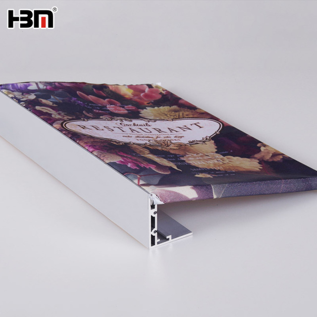 Single side 52mm fabric lightbox extrusion aluminum profile,XING HANG YUN 52 mm Single-Side Fabric Lightbox Aluminum Profile
