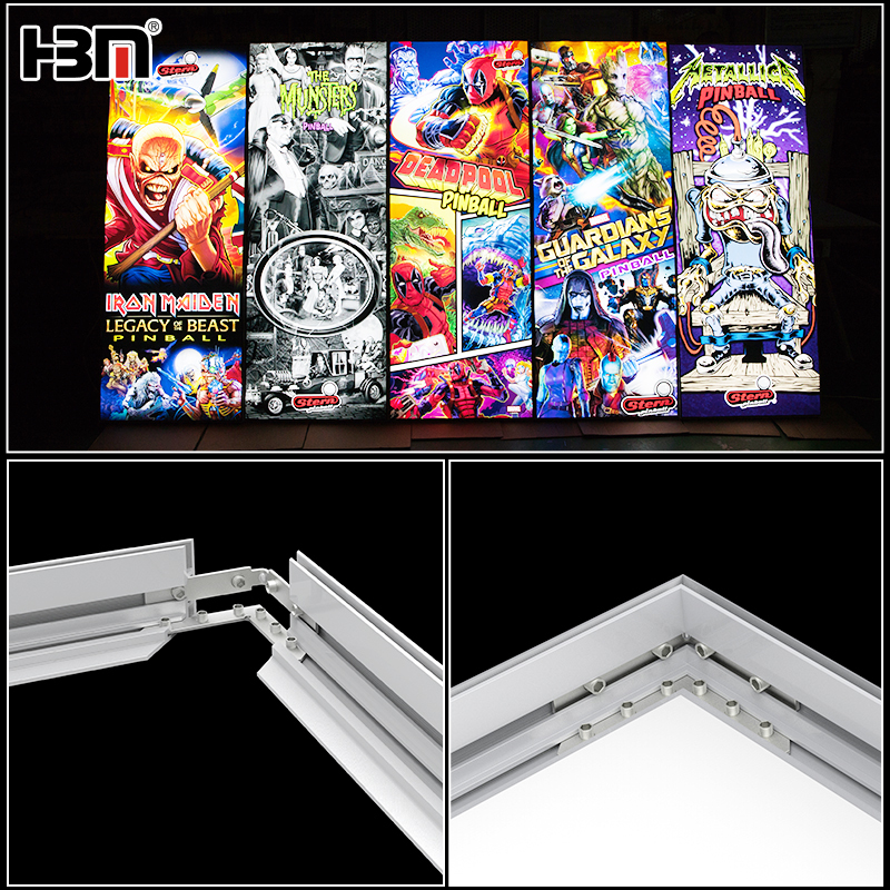 40mm lightbox aluminum frameless light box profiles,lightbox aluminum,Frameless Light Box Profiles-HBM manufacturer