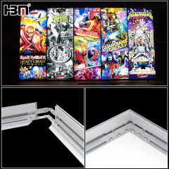 40mm lightbox aluminum frameless light box profiles,lightbox aluminum,Frameless Light Box Profiles-HBM manufacturer