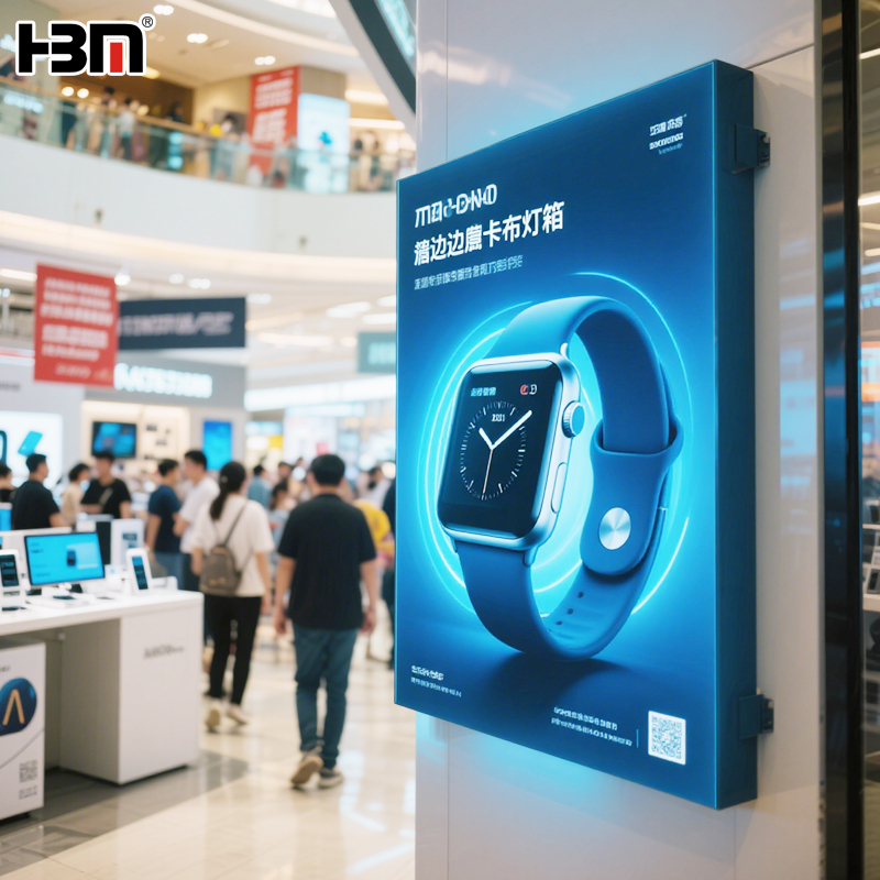 52mm  wall mounted textile light box,textile light box,aluminum frame light box-HBM textile light box