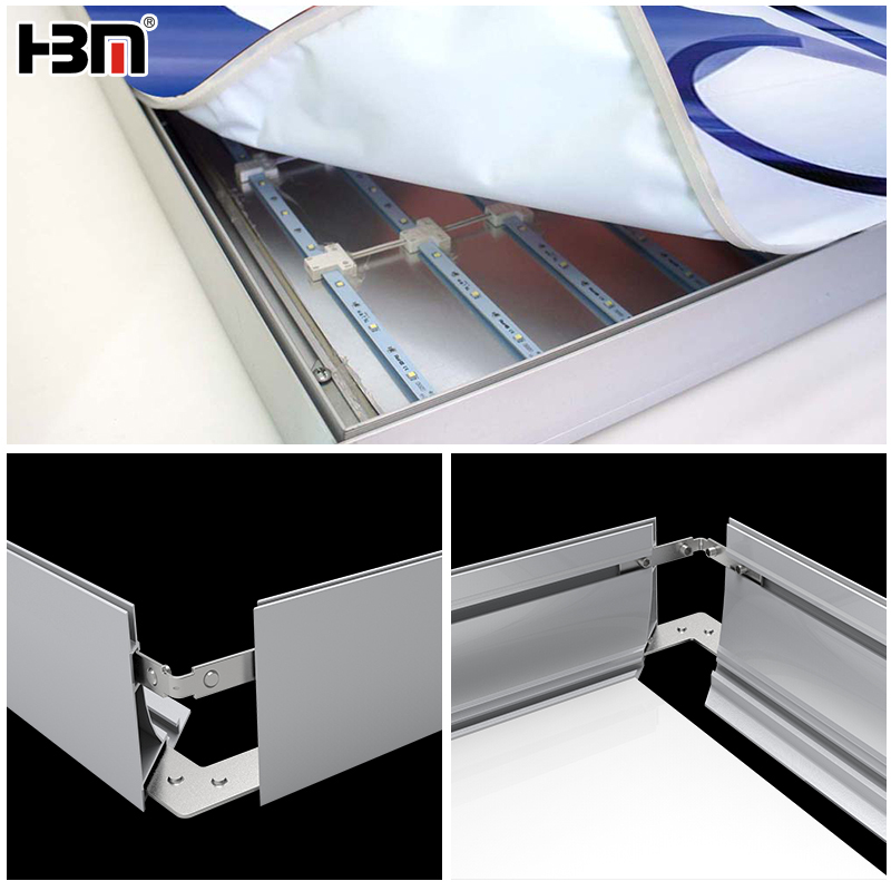 custom indoor advertising aluminum frameless poster tension fabric LED backlit sign light box,frameless aluminum led fabric light box,frameless fabric lightbox