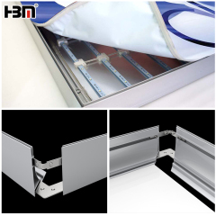 custom indoor advertising aluminum frameless poster tension fabric LED backlit sign light box,frameless aluminum led fabric light box,frameless fabric lightbox