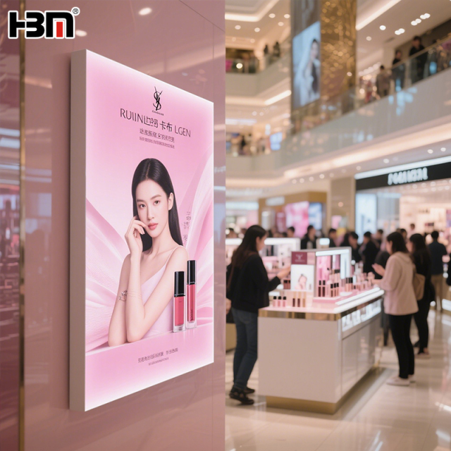 100mm black aluminum profile backlit fabric led light box,led light box,backlit fabric led light box-HBM Manufacturer