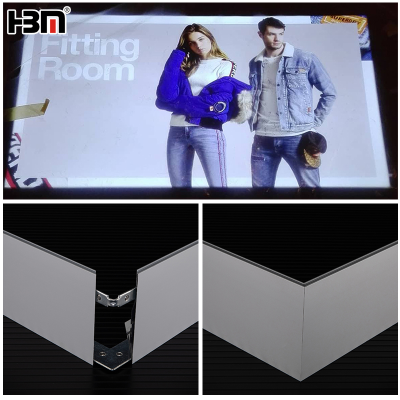 100mm black aluminum profile backlit fabric led light box,led light box,backlit fabric led light box-HBM Manufacturer