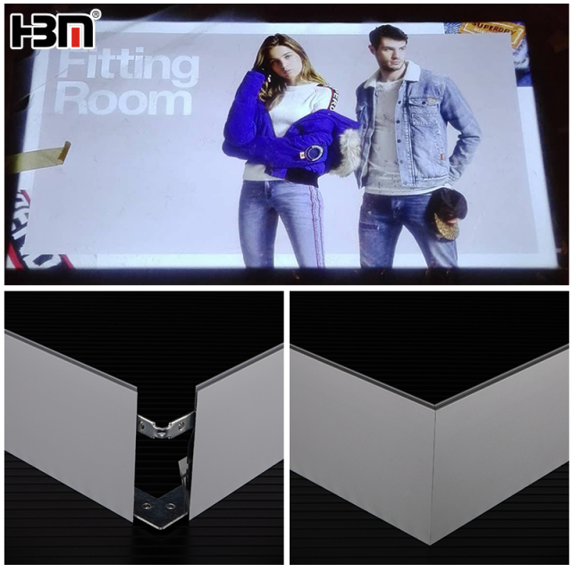 100mm black aluminum profile backlit fabric led light box,led light box,backlit fabric led light box-HBM Manufacturer
