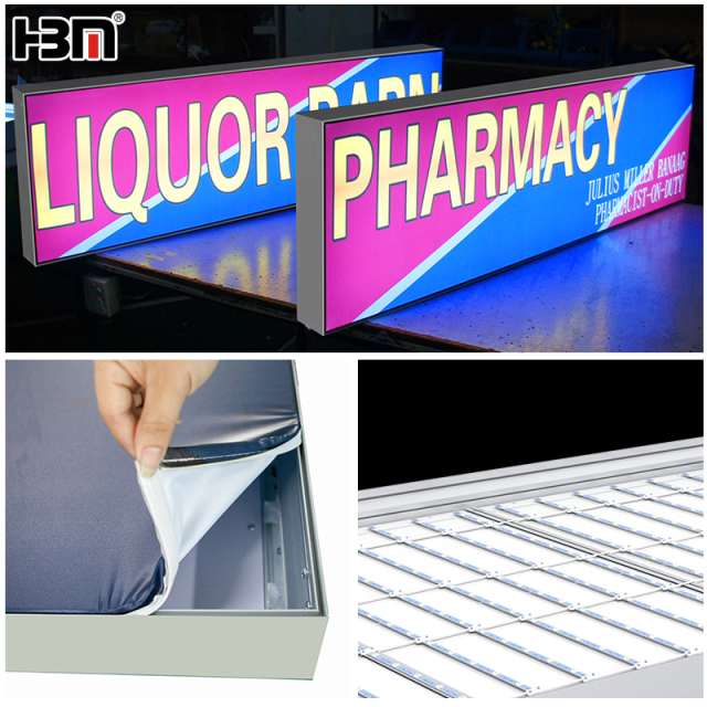 100mm black aluminum profile backlit fabric led light box,led light box,backlit fabric led light box-HBM Manufacturer