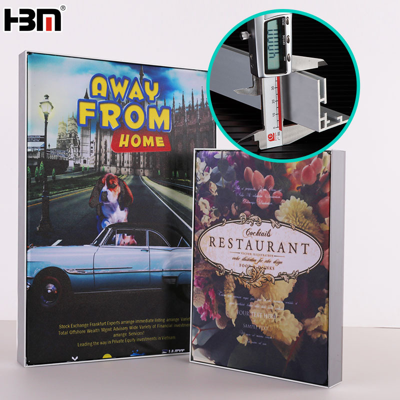 40mm lightbox aluminum frameless light box profiles,lightbox aluminum,Frameless Light Box Profiles-HBM manufacturer