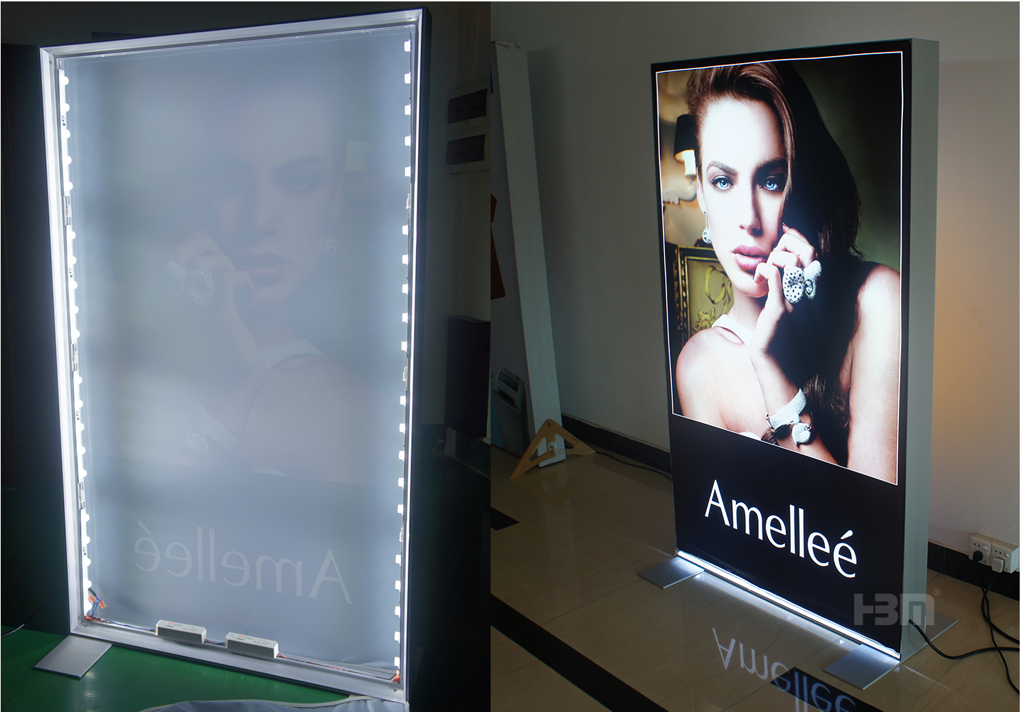 double-sided light box 