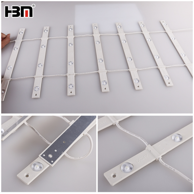 Waterproof back-lit LED lattice strip with lens,Fabric light box light source waterproof backlit led manufacturer