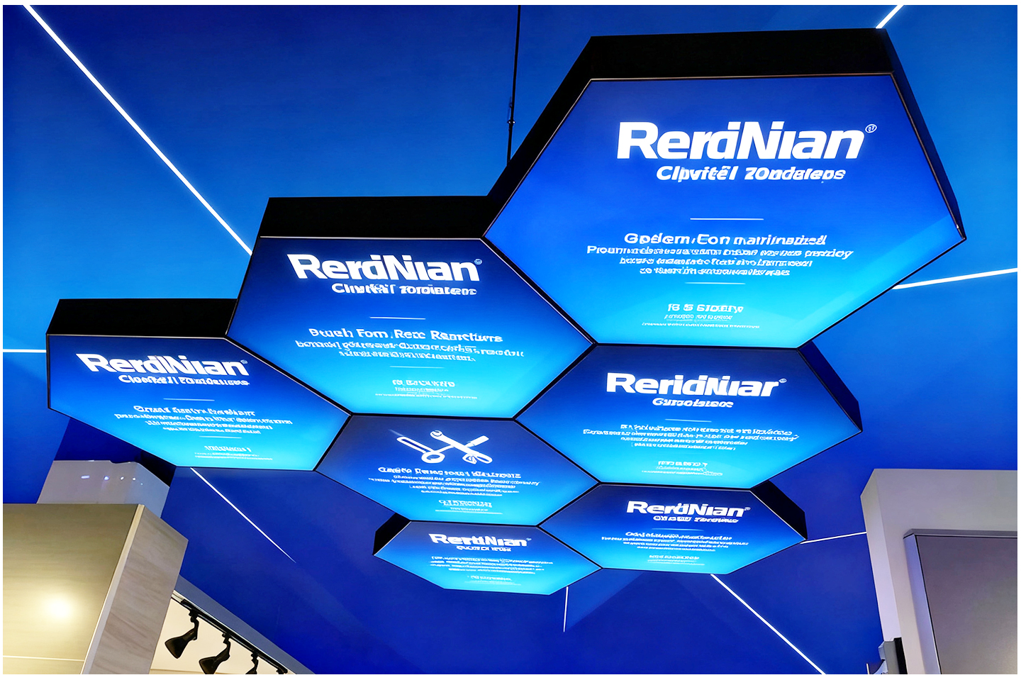Regular hexagon led light box