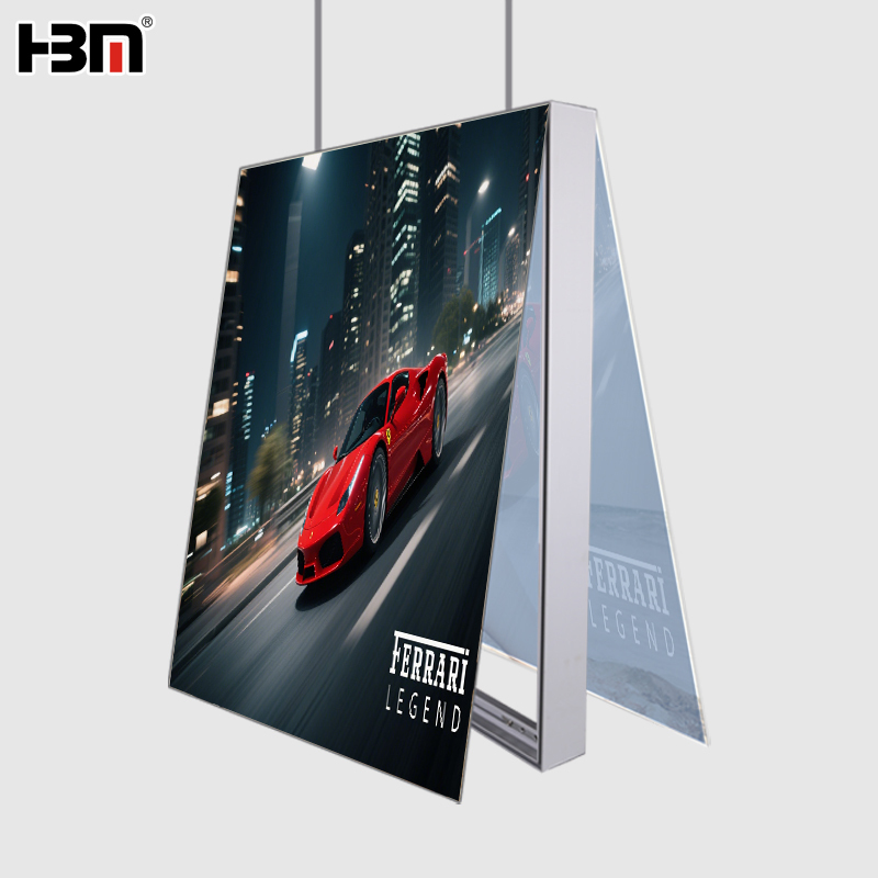 45mm double side edge-lit light box,45mm double side edge-lit light box | Hanging double sided light box
