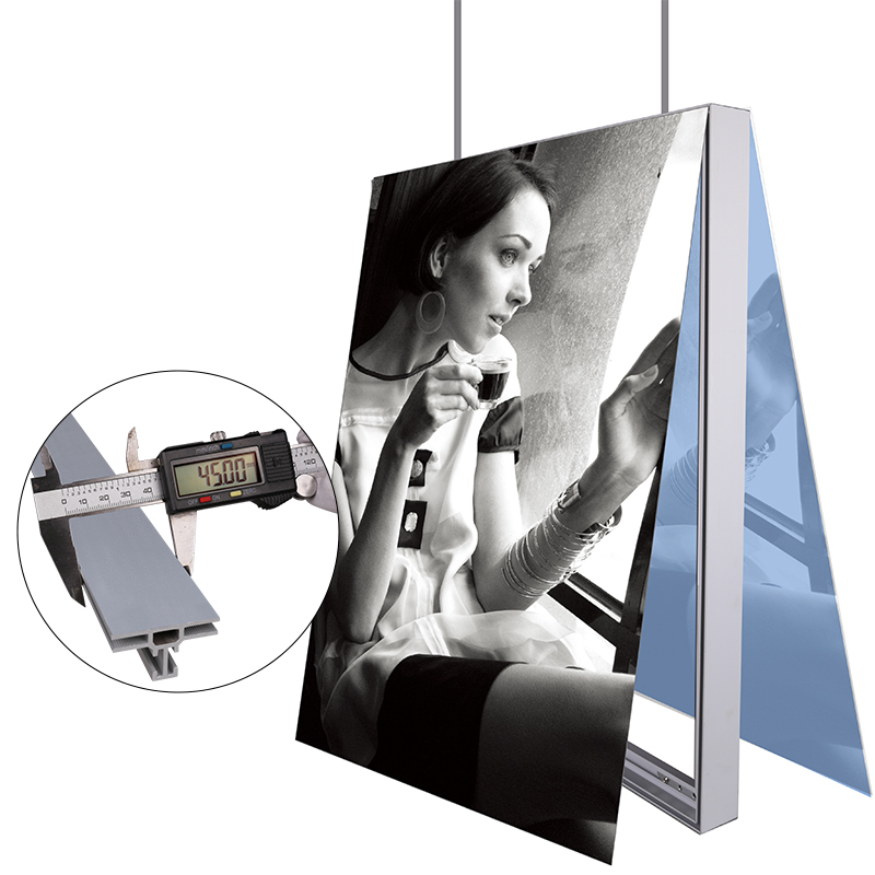 45mm double side edge-lit light box,45mm double side edge-lit light box | Hanging double sided light box