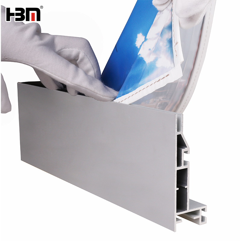 Tension textile aluminum profile single side 100mm frameless aluminum SEG frame,seg frame | fabric light box -HBM manufacture