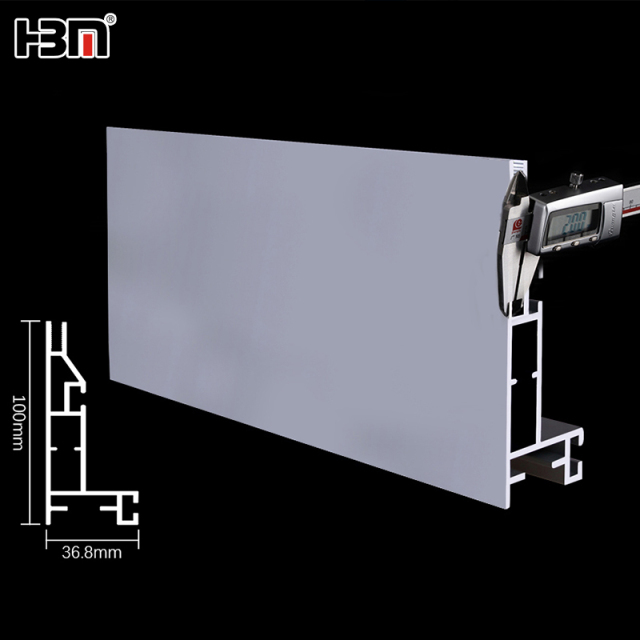 Tension textile aluminum profile single side 100mm frameless aluminum SEG frame,seg frame | fabric light box -HBM manufacture