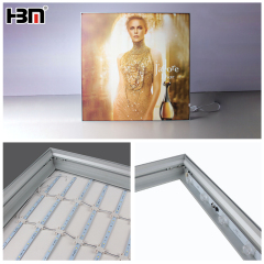 Tension textile aluminum profile single side 100mm frameless aluminum SEG frame,seg frame | fabric light box -HBM manufacture
