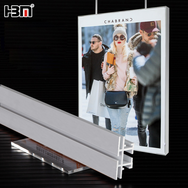 49.5mm Double-Slot Frameless Aluminum Profile Frame,Double side Aluminum Profile Frame, fabric light box, seg frame -  HBM manufacturer