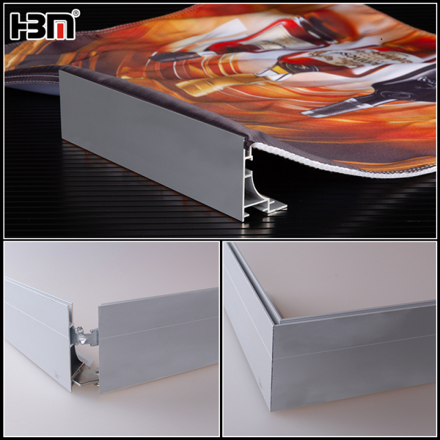 Single side 65mm fabric lightbox extrusion aluminum profile,fabric lightbox extrusion aluminum profile