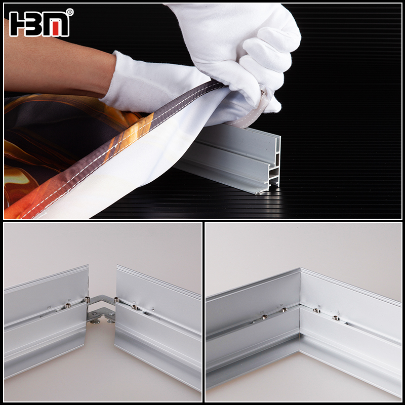50mm silver anodized aluminum SEG fabric light box frame,50mm silver anodized aluminum SEG fabric light box frame | Light box frame profile—