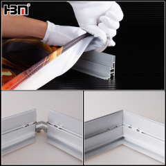 50mm silver anodized aluminum SEG fabric light box frame,50mm silver anodized aluminum SEG fabric light box frame | Light box frame profile—