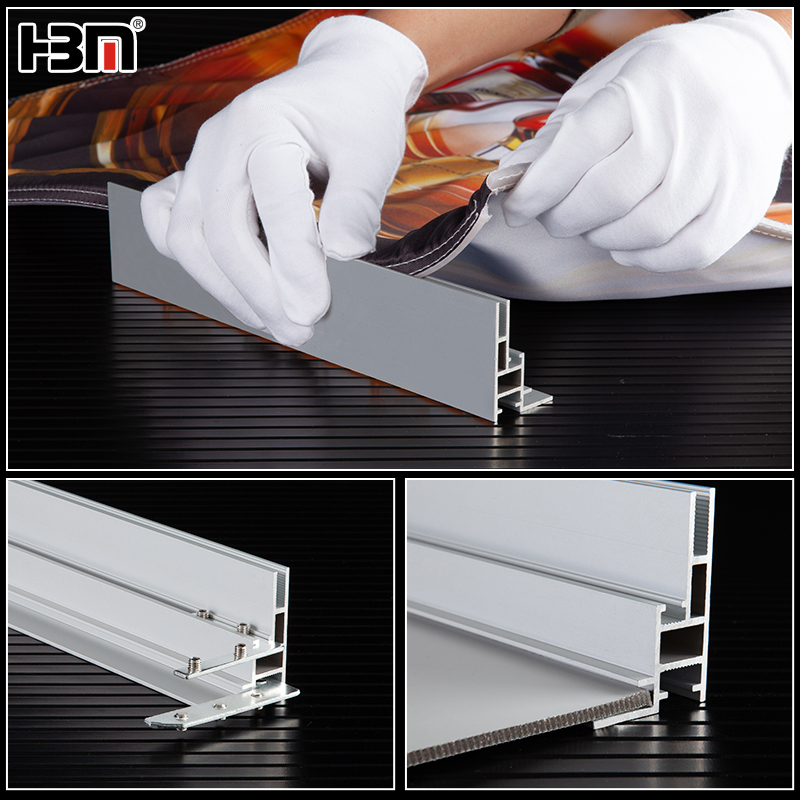 50mm silver anodized aluminum SEG fabric light box frame,50mm silver anodized aluminum SEG fabric light box frame | Light box frame profile—