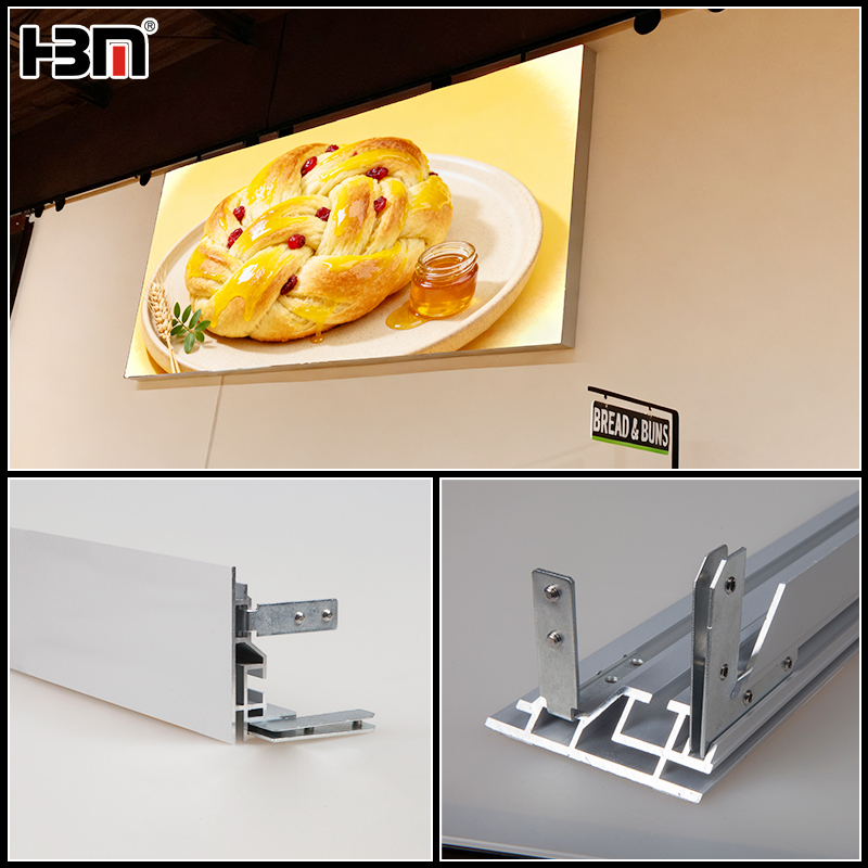 Single side 80mm fabric picture frame,single side fabric backlit light seg aluminum profile frame for led display light box
