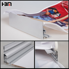 Single side 80mm anodized aluminum extrusion fabric picture profile frame,single side fabric backlit light seg aluminum profile frame for led display light box