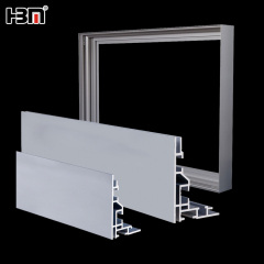 Single side 80mm anodized aluminum extrusion fabric picture profile frame,single side fabric backlit light seg aluminum profile frame for led display light box