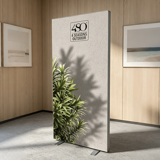 Portable Banner Stand Double Face SEG LED Light Box Illuminated Advertising Sign with Pull Rod Trolley & Hand Carry Bag Easy Installation For  Exhibition Display,