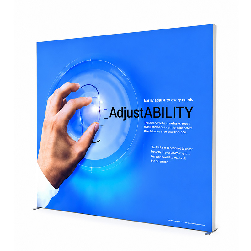 Portable Banner Stand Double Face SEG LED Light Box Illuminated Advertising Sign with Pull Rod Trolley & Hand Carry Bag Easy Installation For  Exhibition Display,